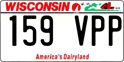 WI license plate 159VPP