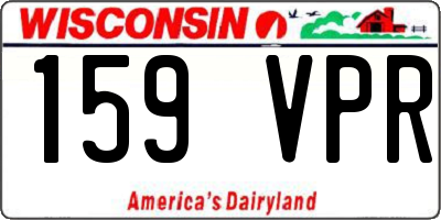 WI license plate 159VPR