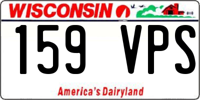 WI license plate 159VPS