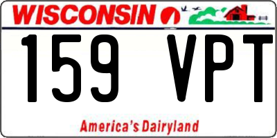 WI license plate 159VPT