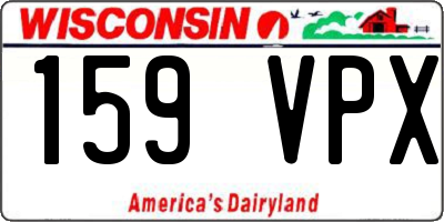 WI license plate 159VPX