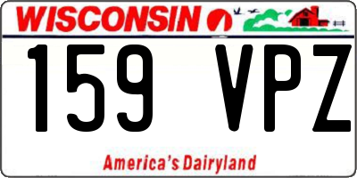 WI license plate 159VPZ