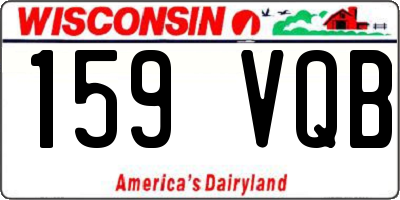 WI license plate 159VQB