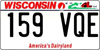 WI license plate 159VQE