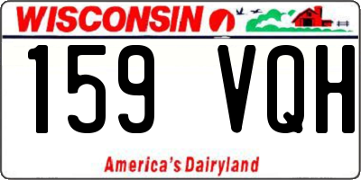 WI license plate 159VQH