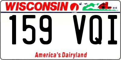 WI license plate 159VQI