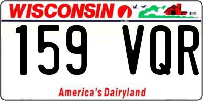 WI license plate 159VQR