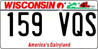 WI license plate 159VQS