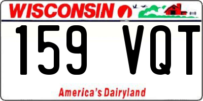 WI license plate 159VQT