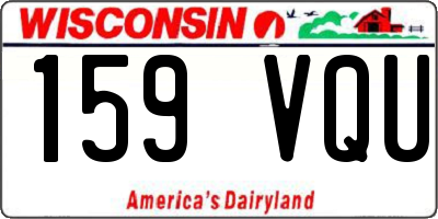 WI license plate 159VQU