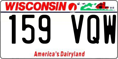 WI license plate 159VQW