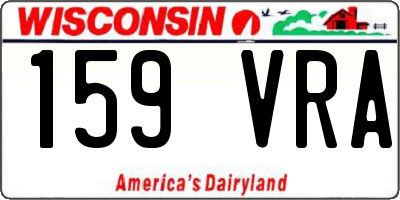 WI license plate 159VRA