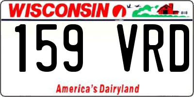 WI license plate 159VRD