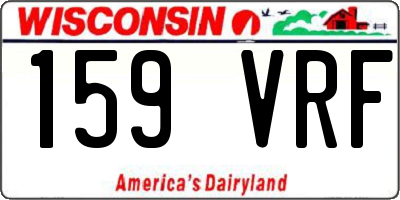 WI license plate 159VRF