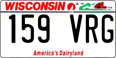 WI license plate 159VRG