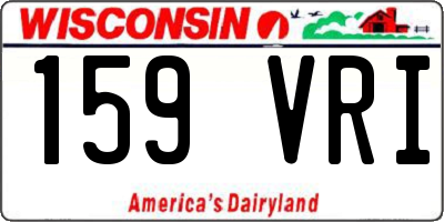 WI license plate 159VRI