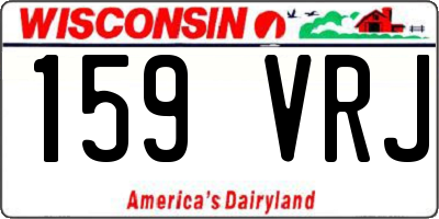 WI license plate 159VRJ
