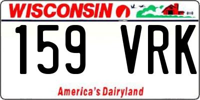 WI license plate 159VRK