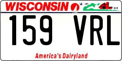 WI license plate 159VRL