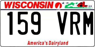 WI license plate 159VRM