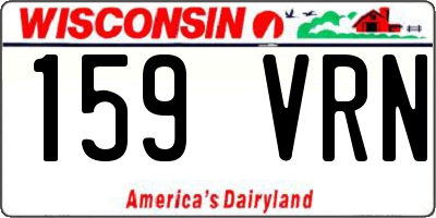 WI license plate 159VRN
