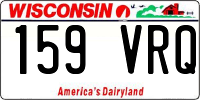 WI license plate 159VRQ