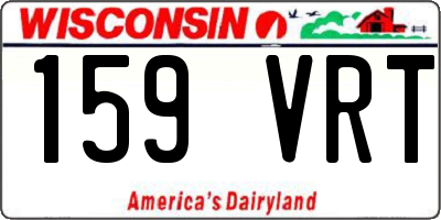 WI license plate 159VRT