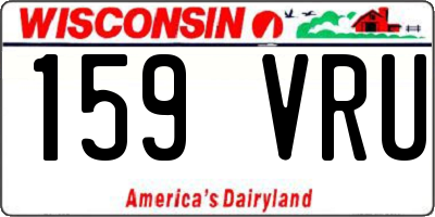 WI license plate 159VRU