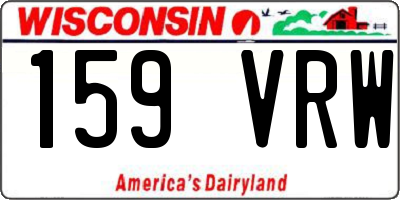 WI license plate 159VRW