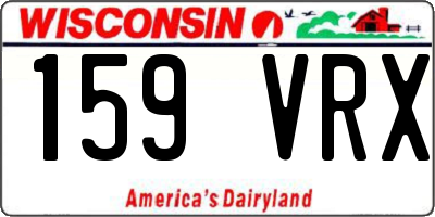 WI license plate 159VRX