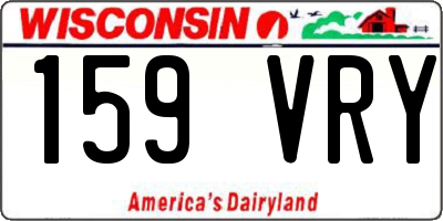 WI license plate 159VRY