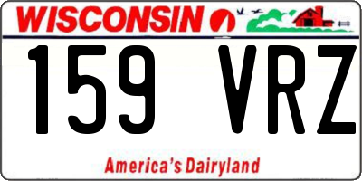 WI license plate 159VRZ