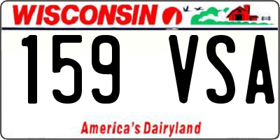 WI license plate 159VSA