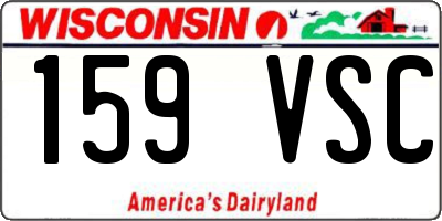 WI license plate 159VSC