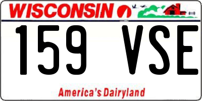 WI license plate 159VSE