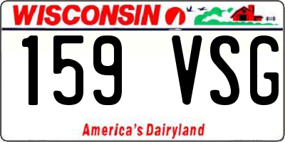 WI license plate 159VSG