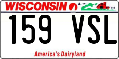 WI license plate 159VSL