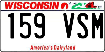 WI license plate 159VSM