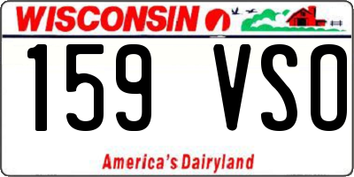 WI license plate 159VSO