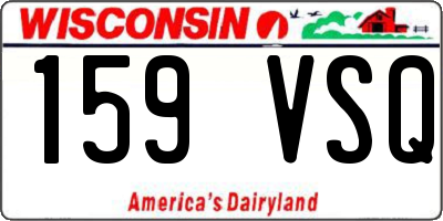 WI license plate 159VSQ