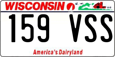 WI license plate 159VSS