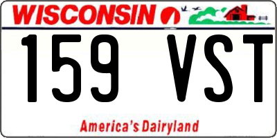 WI license plate 159VST