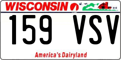 WI license plate 159VSV