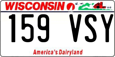 WI license plate 159VSY
