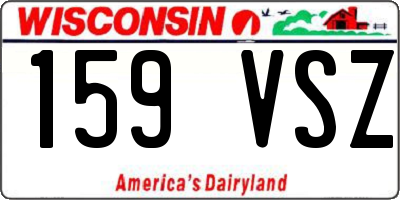 WI license plate 159VSZ