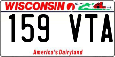 WI license plate 159VTA