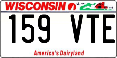 WI license plate 159VTE