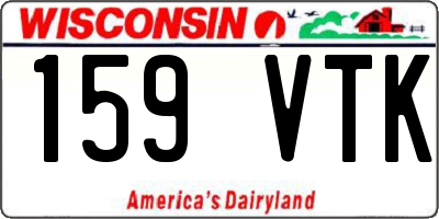 WI license plate 159VTK