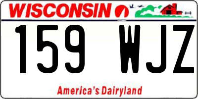 WI license plate 159WJZ