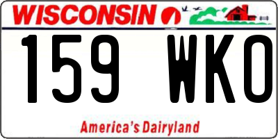 WI license plate 159WKO